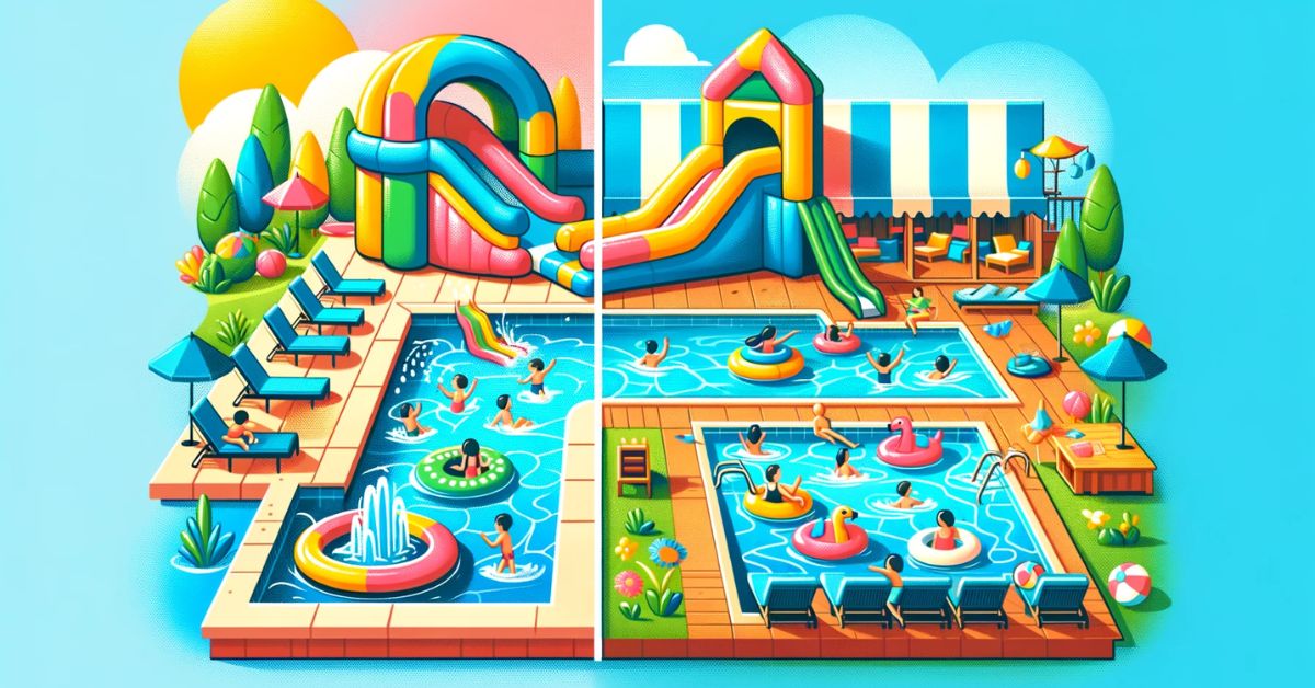 Oppustelige vandlande og nedgravede pools